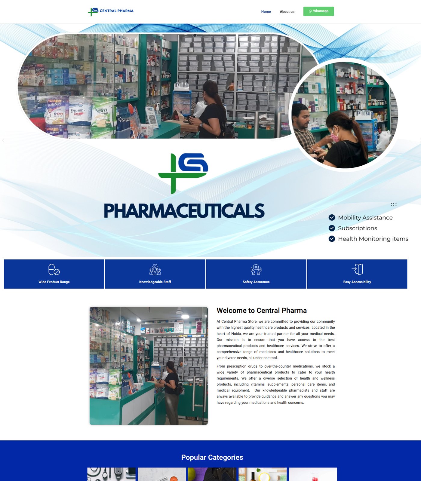 Central Pharma — medical website built by DoubleSure